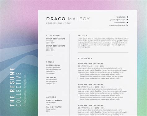 Apple Pages Templates Resume