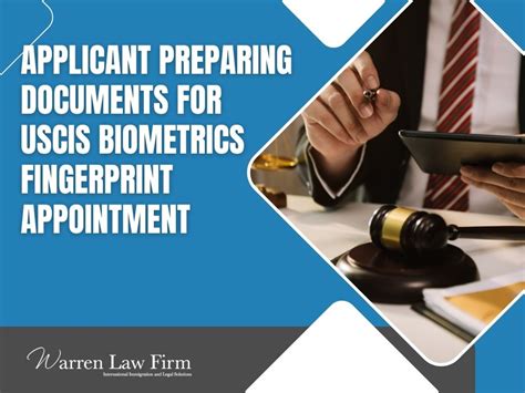 Applicant preparing documents