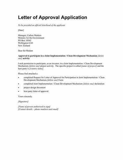 New form conditional letter b approval 158
