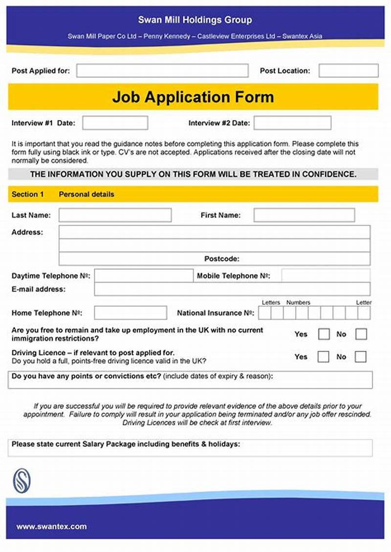 Application Form Sample