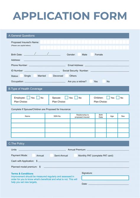 Application Form Templates