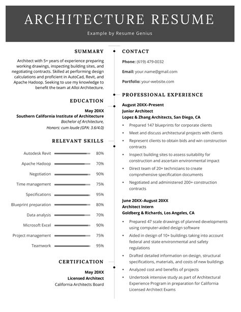 Architecture Cv Template