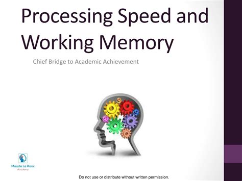 Are working memory and processing speed the same thing