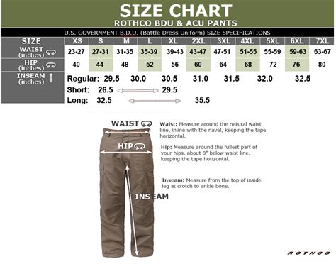 Army Acu Size Chart