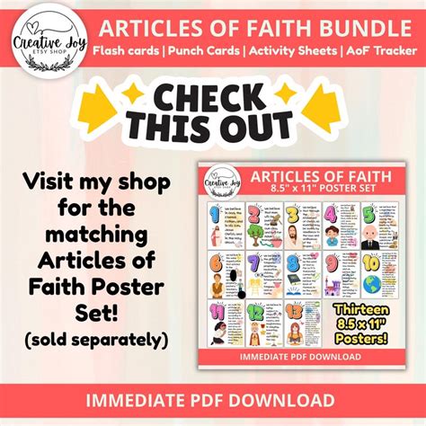 Articles Of Faith Printable