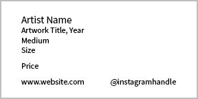 Artist Label Template