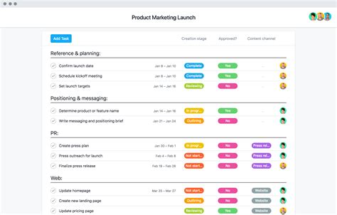 Asana Marketing Templates
