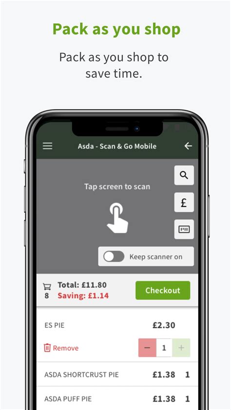 Asda Scan and Go app time and cost savings