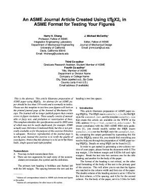 Asme Paper Template