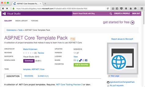 Asp Net Core Angular 2 Template For Visual Studio 2017