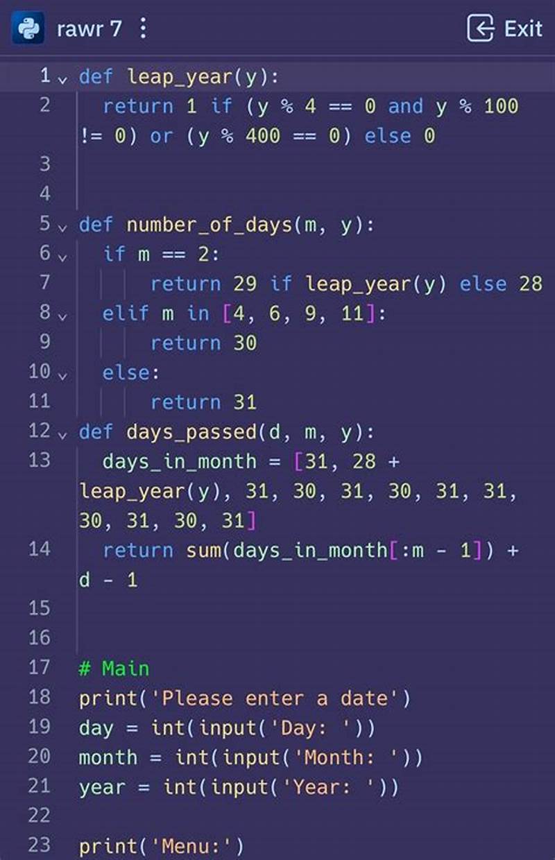 Assignment 7  Calendar