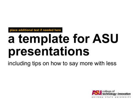 Asu Ppt Template