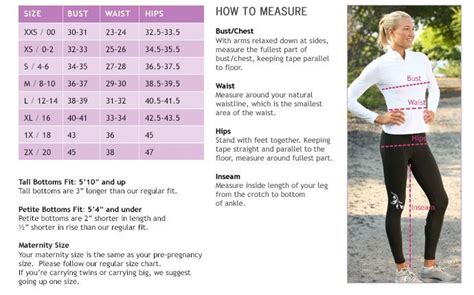 Athleta Size Chart Women