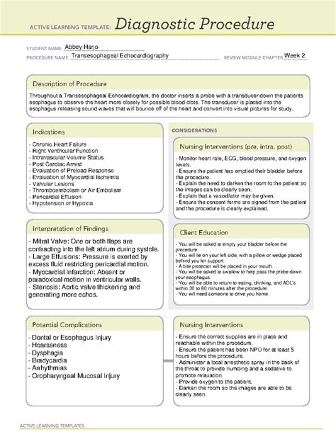 Ati Diagnostic Template