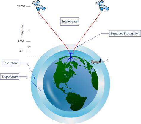 Atmosphere layers affecting GPS signal