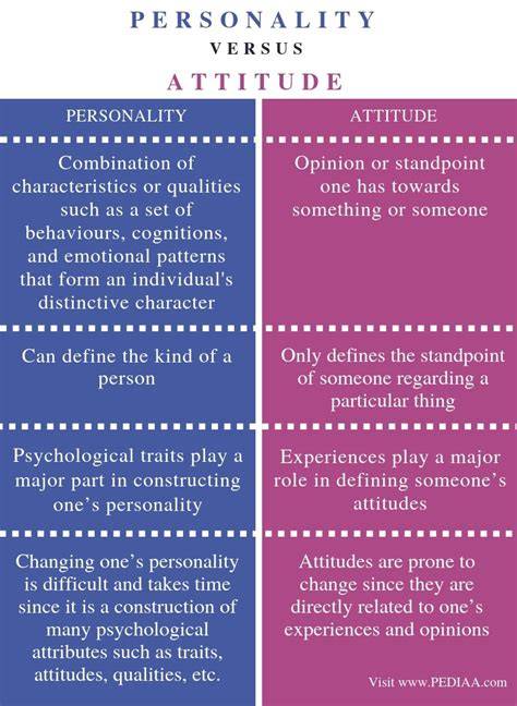 Attitude vs Personality Mood Behavior