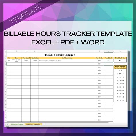 Attorney Billable Hours Template Excel