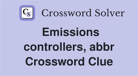 Auto Emissions Evaluation Crossword