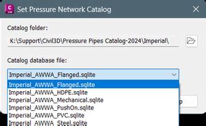 Autocad C3d There Are Not Pressure Pipe Catalogs