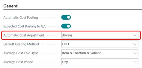 Cost Adjustment