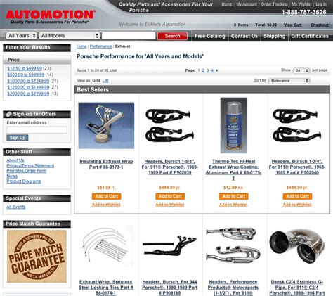 Automotion Porsche Parts Catalog