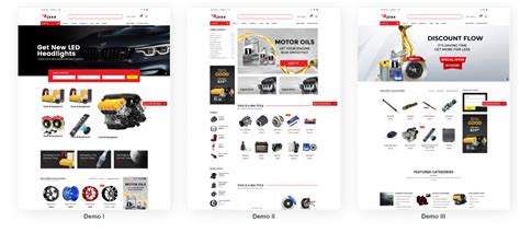 Automotive Parts Website Templates