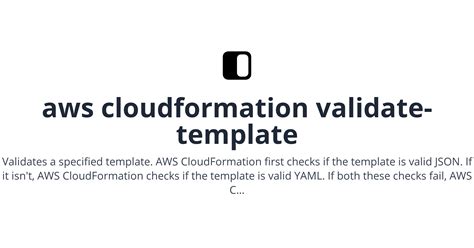 Aws Cloudformation Validate Template