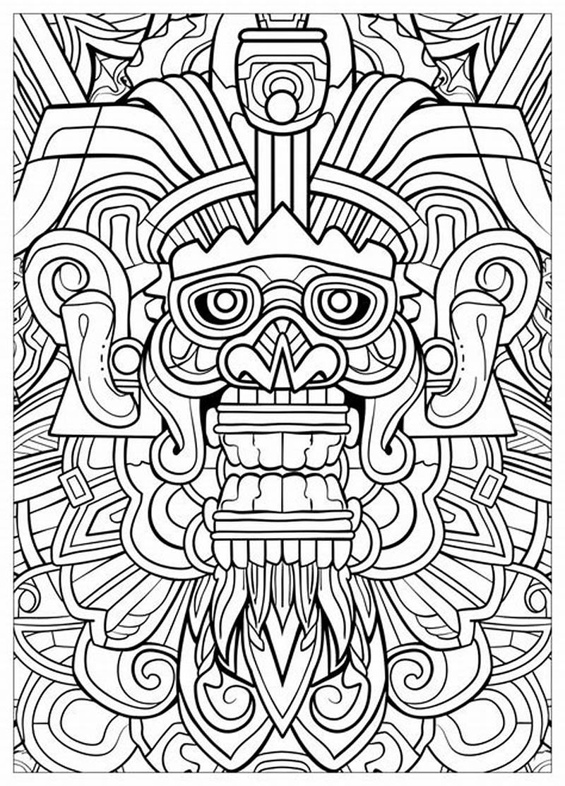 Aztec Coloring Sheets