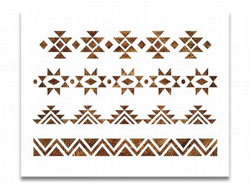 Aztec Pattern Stencil