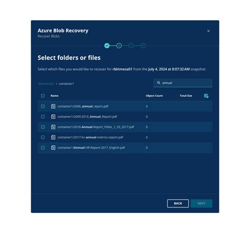 Azure Blob Recovery Options