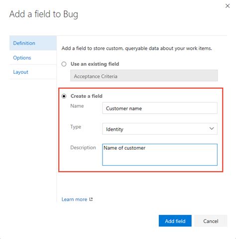 Azure DevOps Identity Field