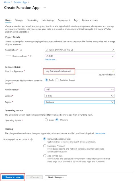Azure Functions creation methods