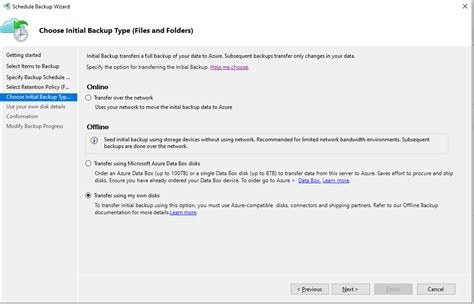 Azure Offline Backup