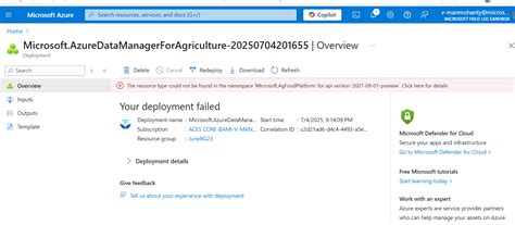 Azure deployment failure