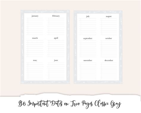 B6 Printables