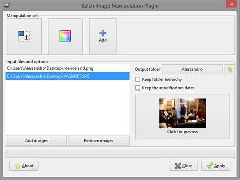 BIMP Dialog Window