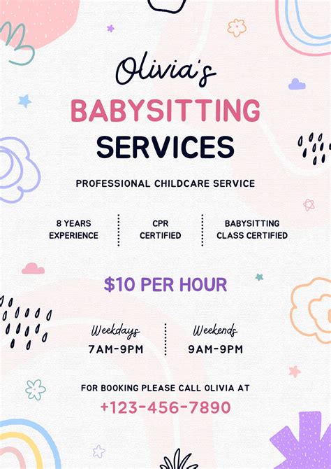 Babysitting Flyer Template