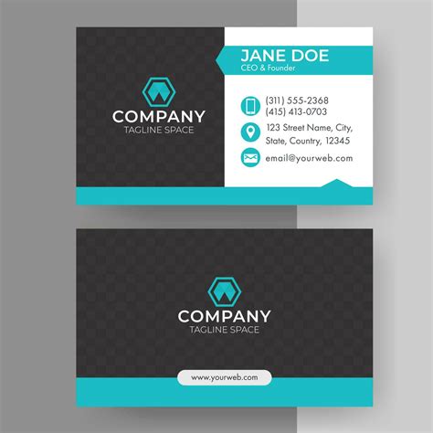 Back To Back Business Card Template