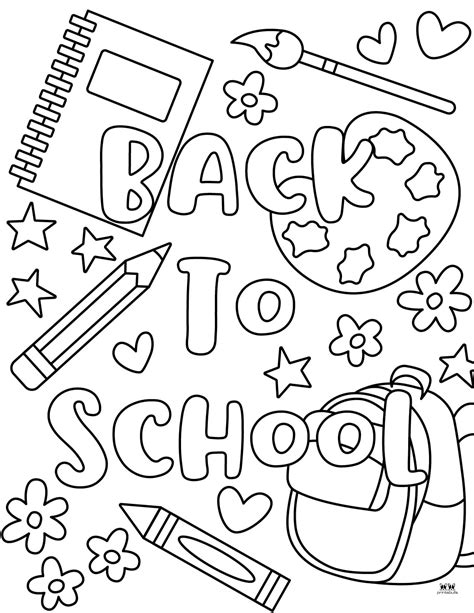 Back To School Free Coloring Pages Printable