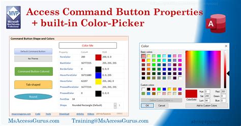 Background Color Button in Access