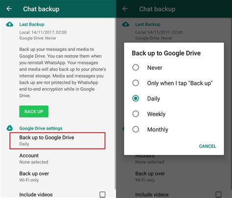Backup WhatsApp