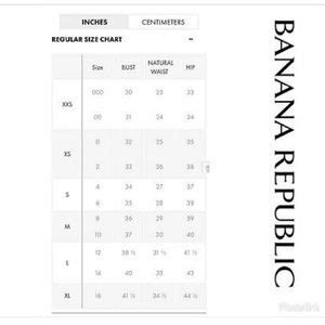 Banana Republic Factory Size Chart
