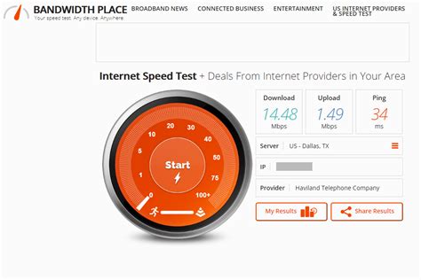 Bandwidth Place Speed Test