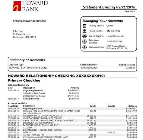 Bank Statement components