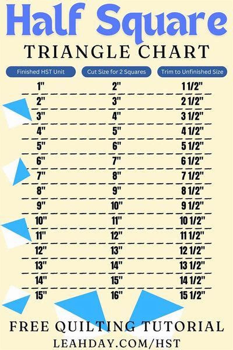 Basic Math Half Square Triangle Chart