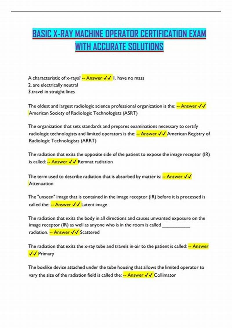 Basic X Ray Machine Operator Salary