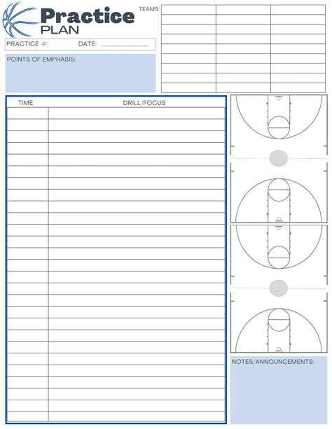 Basketball Templates For Practice