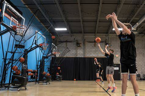 Basketball practice shooting