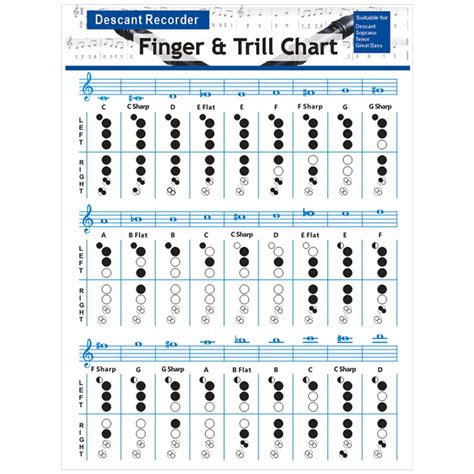 Bass Recorder Finger Chart