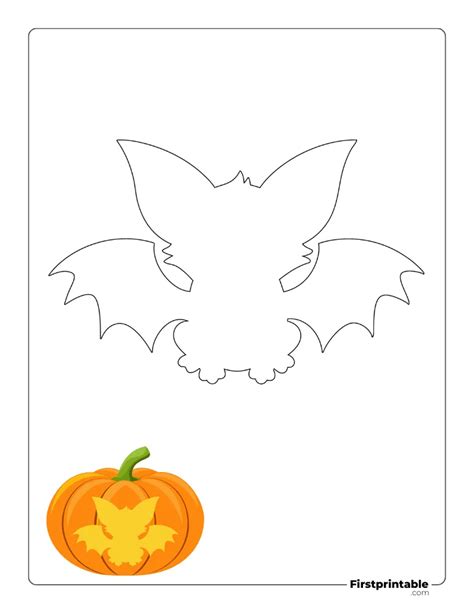 Bat Pumpkin Carving Template